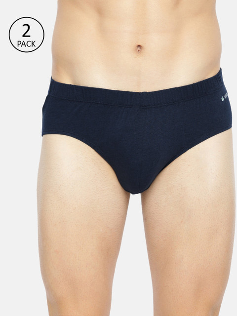 

LAVOS Men Pack of 2 Navy Blue Solid Organic Bamboo Stretchable Briefs LM2001