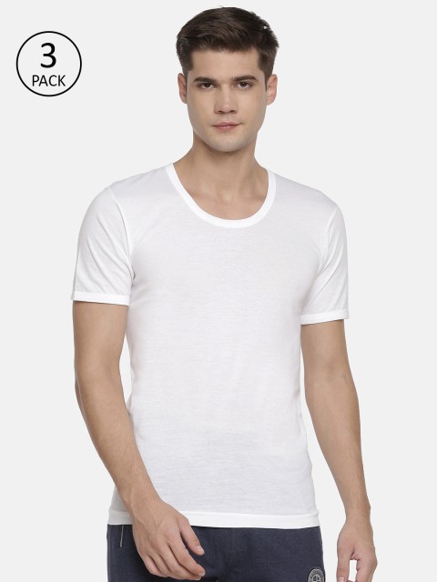 

Macroman M-Series Men Pack of 3 White Solid Innerwear Vests M77RNS