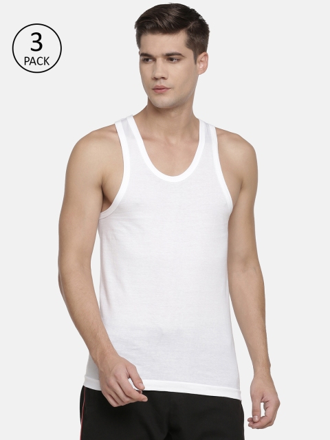 

Macroman M-Series Men Pack of 3 White Solid Innerwear Vests M111