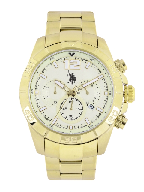 

U.S. Polo Assn. Men Cream-Coloured Dial Chronograph Watch USAT0110