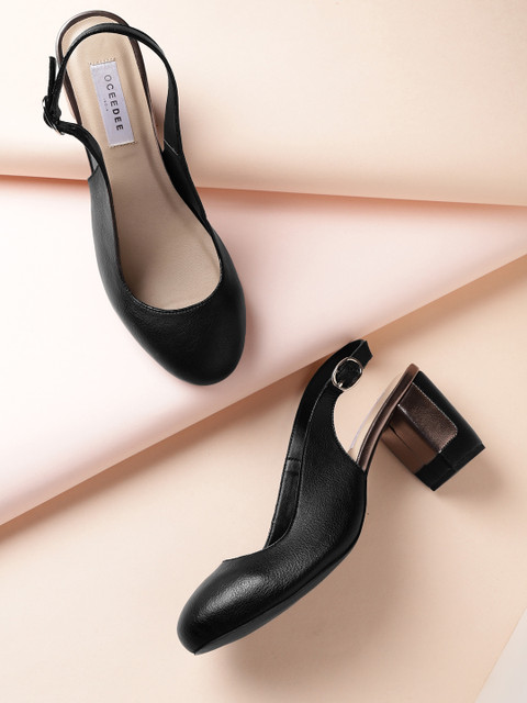 

OCEEDEE Women Black Solid Pumps