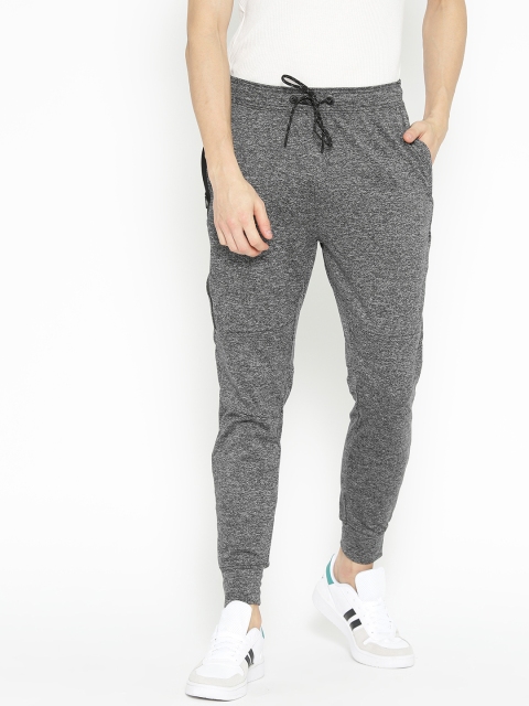 

AMERICAN EAGLE OUTFITTERS Men Charcoal Grey Self-Design Joggers