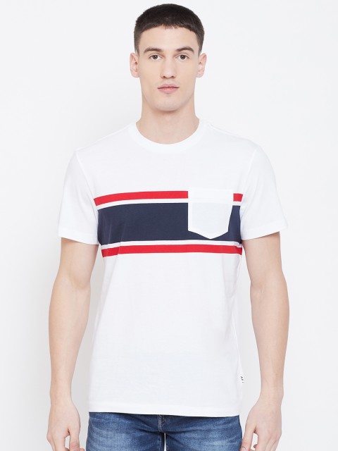 

AMERICAN EAGLE OUTFITTERS Men White Solid Round Neck T-shirt