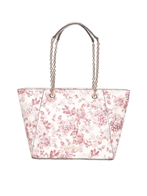 

Forever New White & Pink Floral Print Shoulder Bag