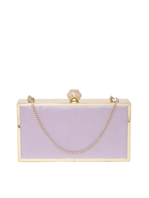 

Forever New Lavender Solid Box Clutch
