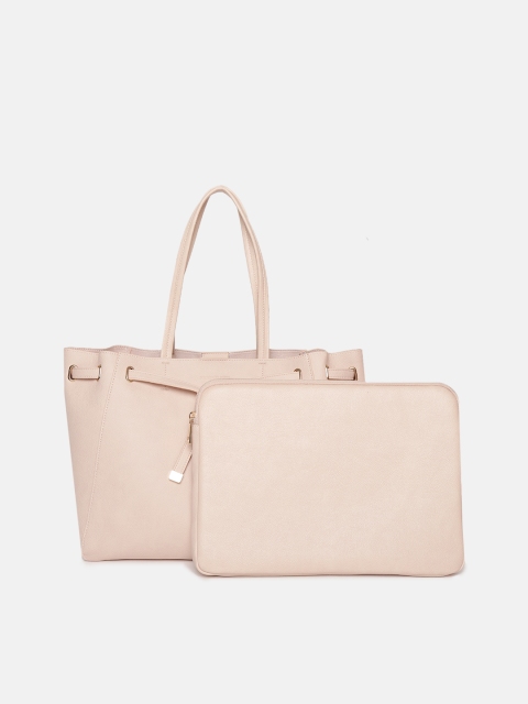 

Forever New Pink Solid Shoulder Bag with Laptop Sleeve
