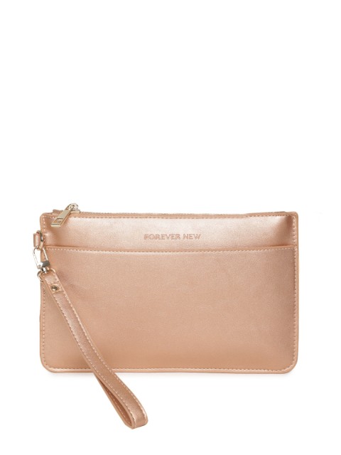 

Forever New Rose Gold-Toned Solid PurseClutch