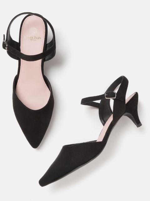 

Carlton London Women Black Solid Pumps