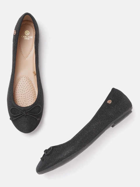

Carlton London Women Black Solid Ballerinas