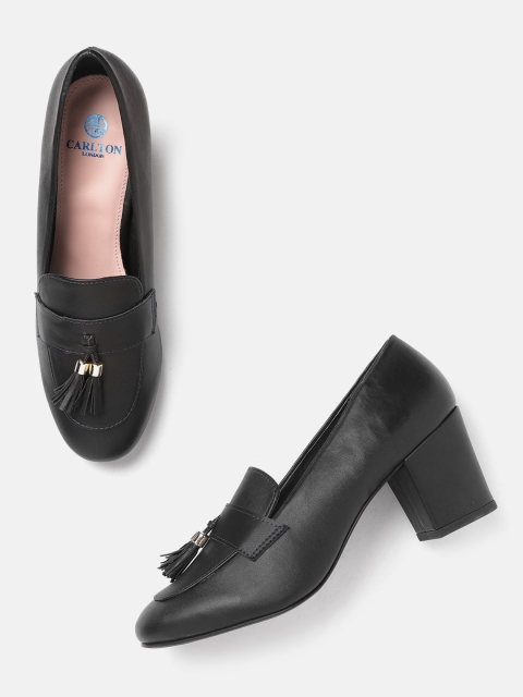 

Carlton London Women Black Solid Pumps