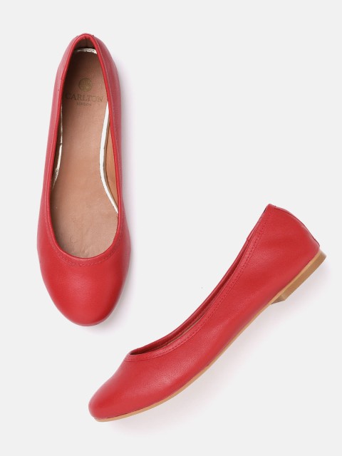 

Carlton London Women Red Solid Ballerinas