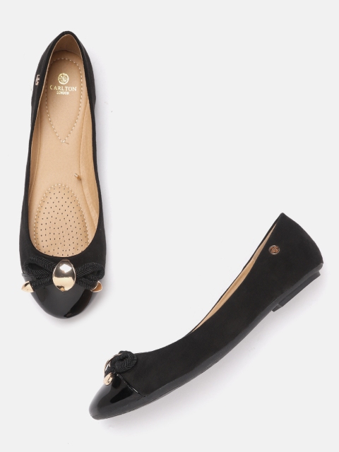 

Carlton London Women Black Solid Ballerinas