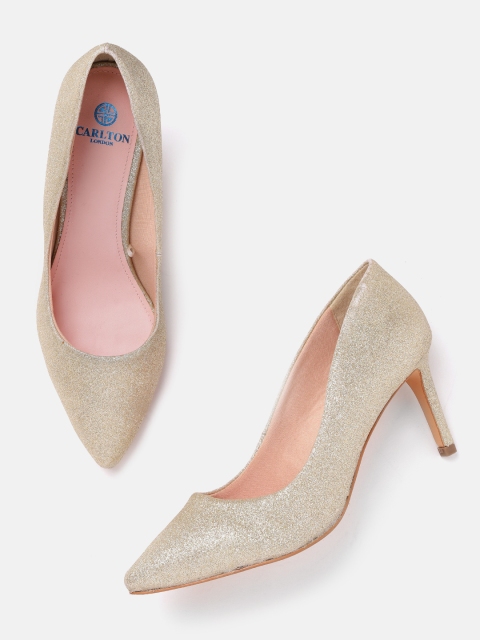 

Carlton London Women Gold-Toned Embellished Pumps