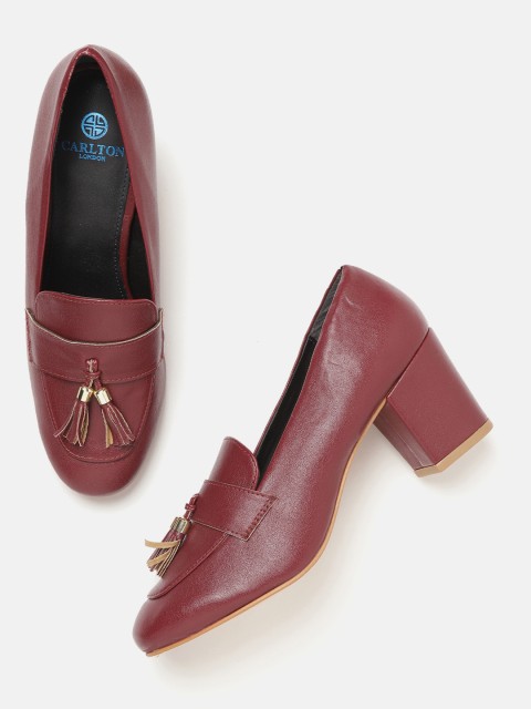 

Carlton London Women Burgundy Solid Pumps