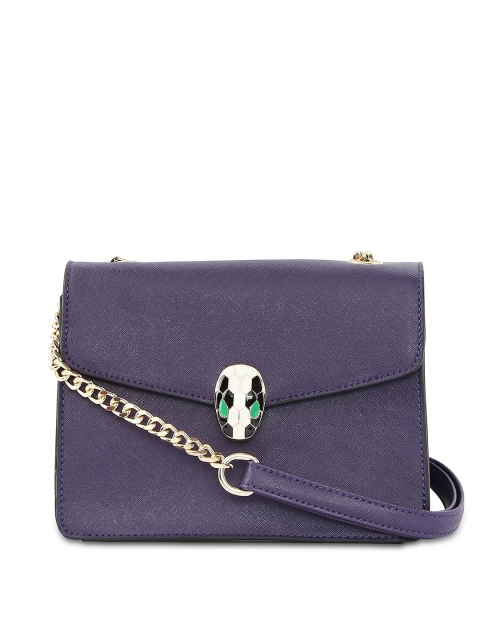 

Lavie Purple Textured Satchel Bag