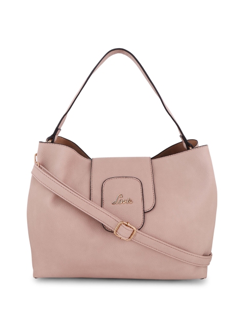 

Lavie Beige Textured Hobo Bag