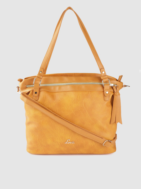 

Lavie Mustard Yellow Solid Shoulder Bag