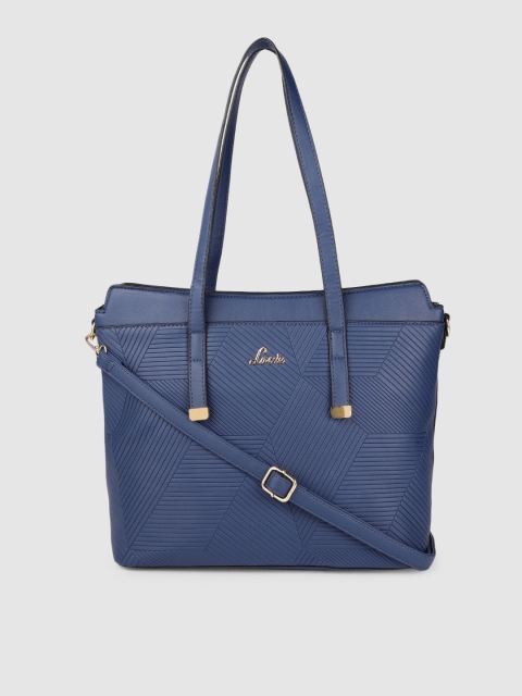 

Lavie Navy Blue Textured Shoulder Bag