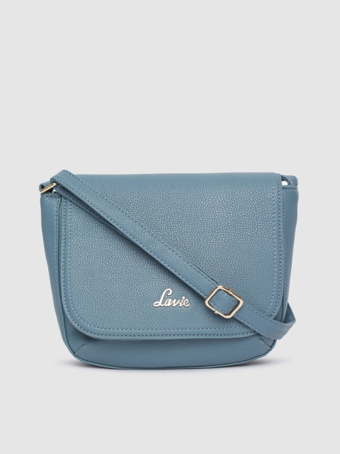 

Lavie Teal-Blue Solid Sling Bag