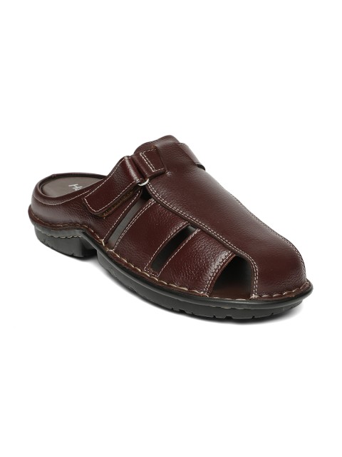 

Hartfield Men Brown Solid Genuine Leather Sandals
