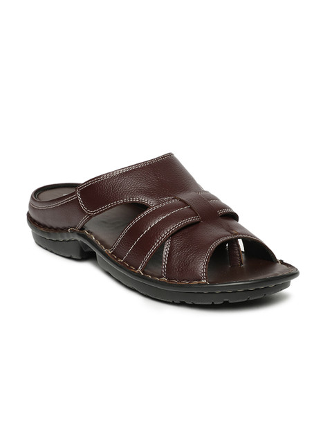 

Hartfield Men Brown Solid Genuine Leather Sandals