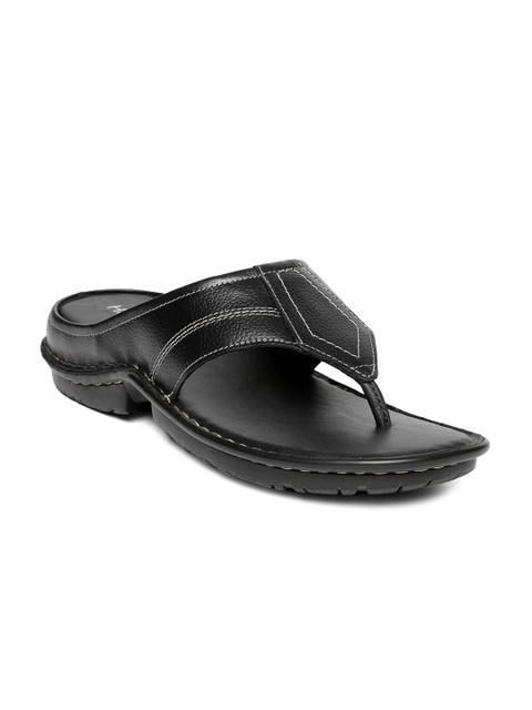 

Hartfield Men Black Leather Comfort Sandals