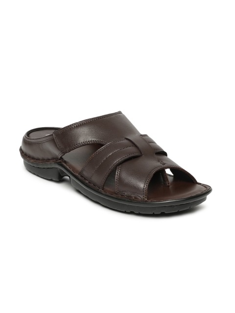 

Hartfield Men Brown Solid Genuine Leather Sandals