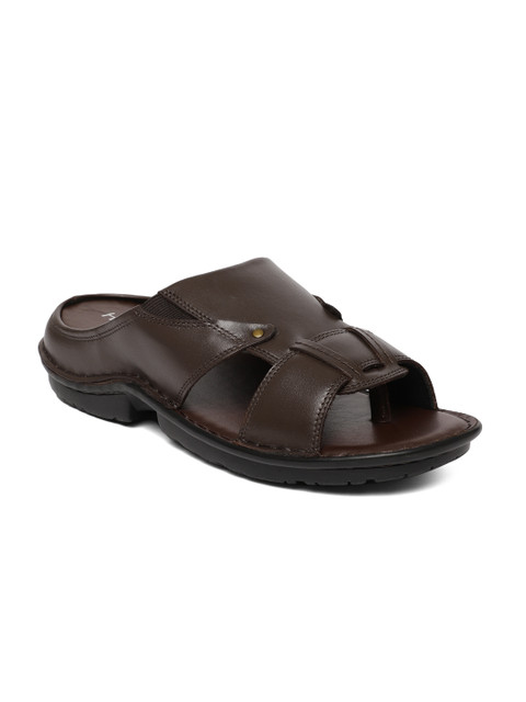 

Hartfield Men Brown Solid Leather Comfort Sandals