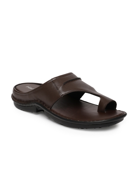 

Hartfield Men Coffee Brown Solid Leather Comfort Sandals