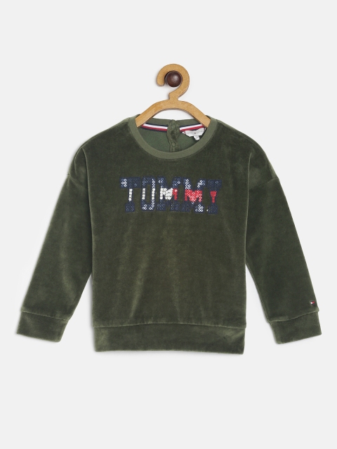 

Tommy Hilfiger Girls Green Embellished Sweatshirt