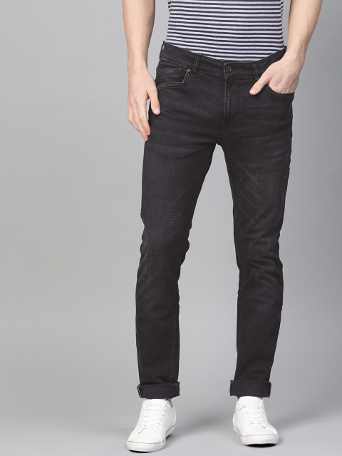 

Jack & Jones Men Black Ben Skinny Fit Mid-Rise Clean Look Stretchable Jeans