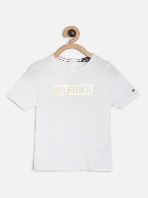 

Tommy Hilfiger Girls White Printed Round Neck T-shirt