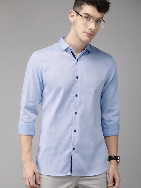 

Jack & Jones Men Blue Slim Fit Solid Casual Shirt