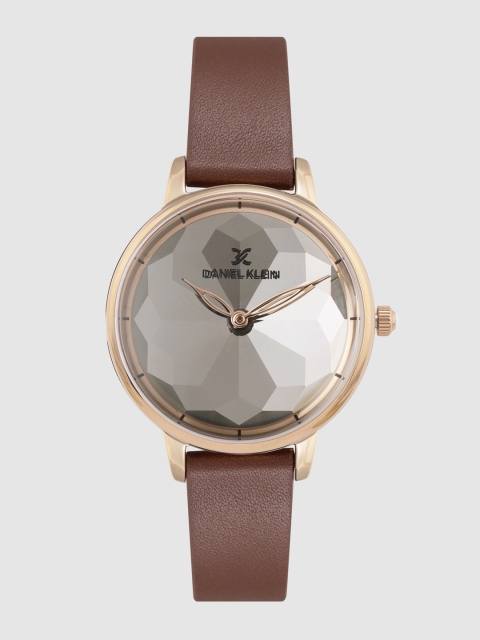 

Daniel Klein Women Silver-Toned Leather Analogue Watch DK.1.12308-4