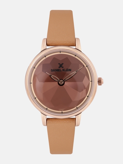 

Daniel Klein Women Pink Leather Analogue Watch DK.1.12308-6