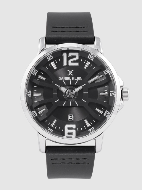 

Daniel Klein Men Black Leather Analogue Watch DK.1.12374-2
