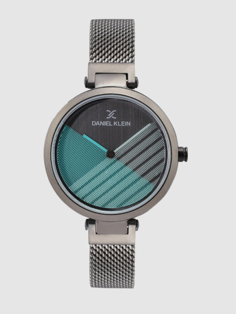 

Daniel Klein Women Grey & Green Printed Analogue Watch DK.1.12356-5
