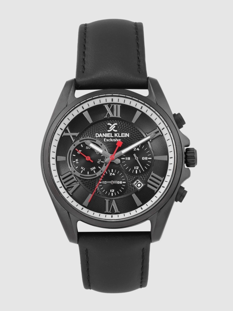 

Daniel Klein Men Grey Genuine Leather Analogue Watch DK.1.12346-5