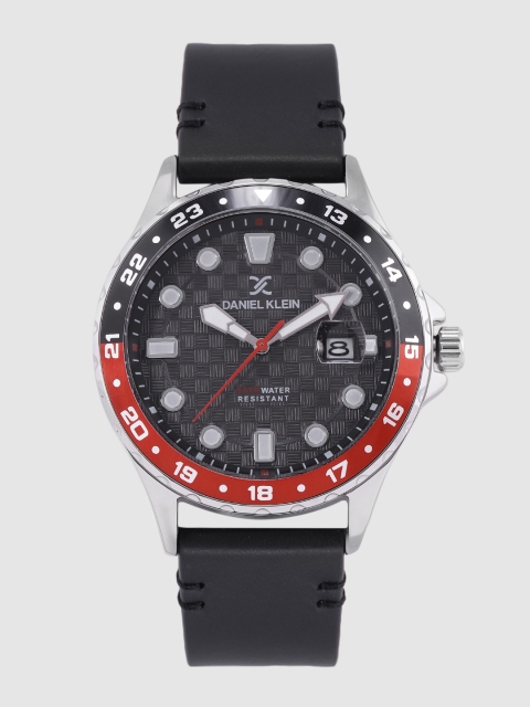 

Daniel Klein Men Grey Genuine Leather Analogue Watch DK.1.12349-1