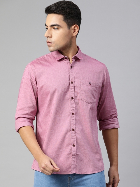 

Louis Philippe Jeans Men Pink Slim Fit Solid Cotton Casual Shirt