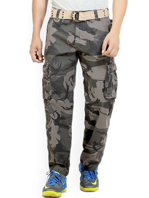 

London Bee Green Printed Cargo Trousers