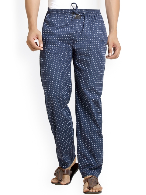 

London Bee Navy Printed Lounge Pants MPLB0038, Navy blue