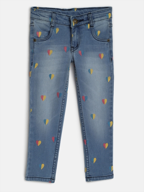 

YK Girls Blue Slim Fit Mid-Rise Clean Look Jeans