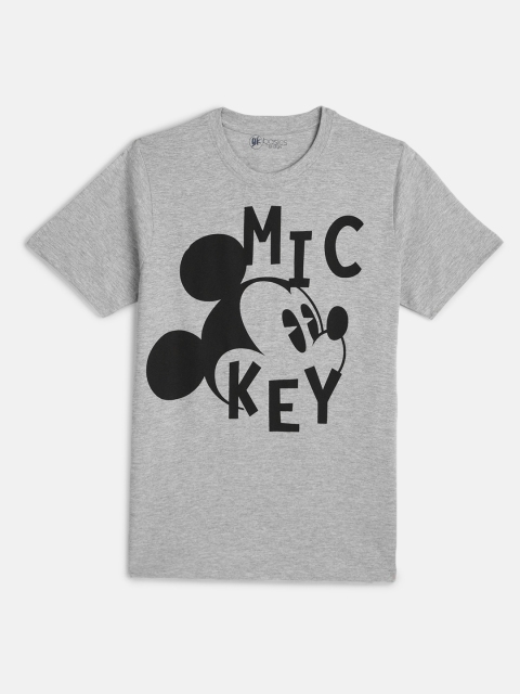 

YK Boys Grey Printed Round Neck T-shirt