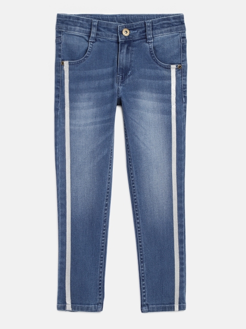 

YK Girls Blue Regular Fit Mid-Rise Clean Look Jeans