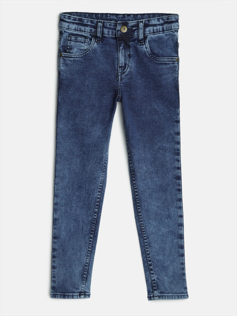 

YK Girls Blue Regular Fit Mid-Rise Clean Look Jeans