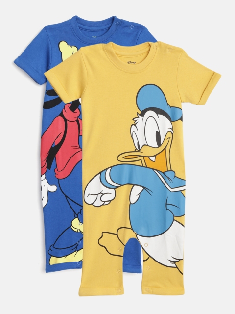 Boys Pack of 2 Goofy and Donald Duck Printed Rompers