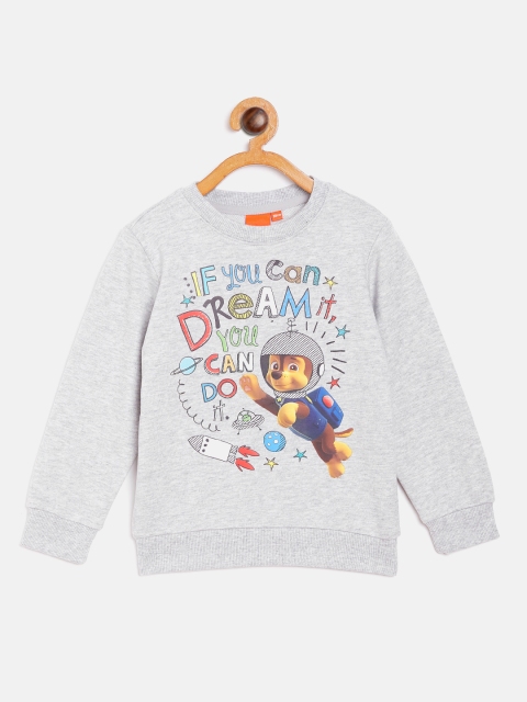 

COOL CLUB Boys Grey Melange Printed Sweatshirt