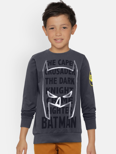

COOL CLUB Boys Charcoal Grey & Black Batman Print Sweatshirt
