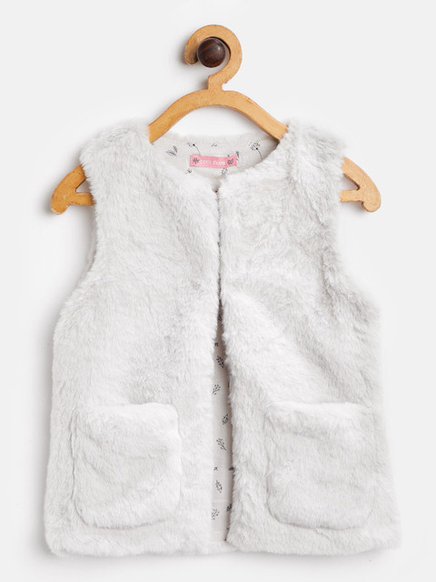 

COOL CLUB Girls Grey Faux Fur Tailored Jacket